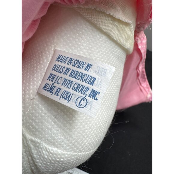 Berenguer 15" Angry Face Crying Baby Blue Eye Blonde Doll Pink Outfit & Bonnet - Picture 4 of 9